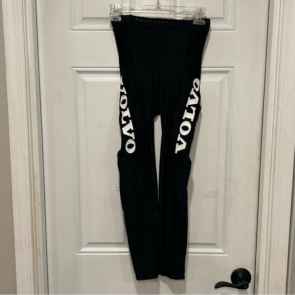Cannondale x Volvo Woman’s black cycling tights pants, Padded, Racing, USA Small